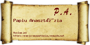 Papiu Anasztázia névjegykártya